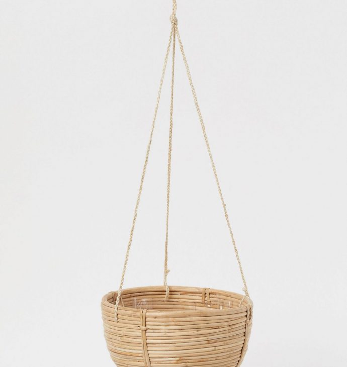 Large rattan hanging basket Oralie
